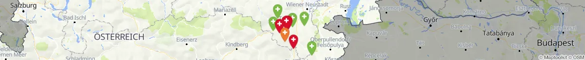 Kartenansicht für Apotheken-Notdienste in der Nähe von Sankt Corona am Wechsel (Neunkirchen, Niederösterreich)